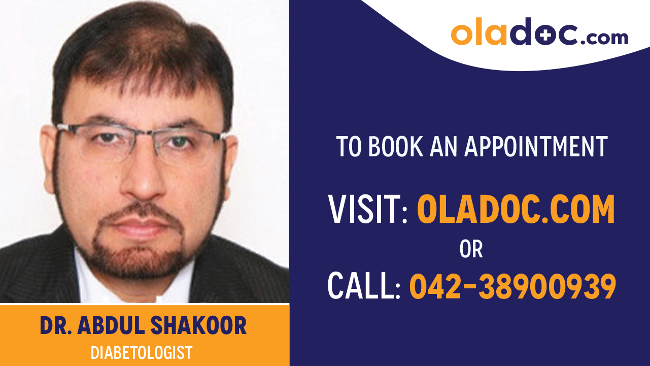Book appointment with Dr. Abdul Shakoor-best Diabetologist Karachi
